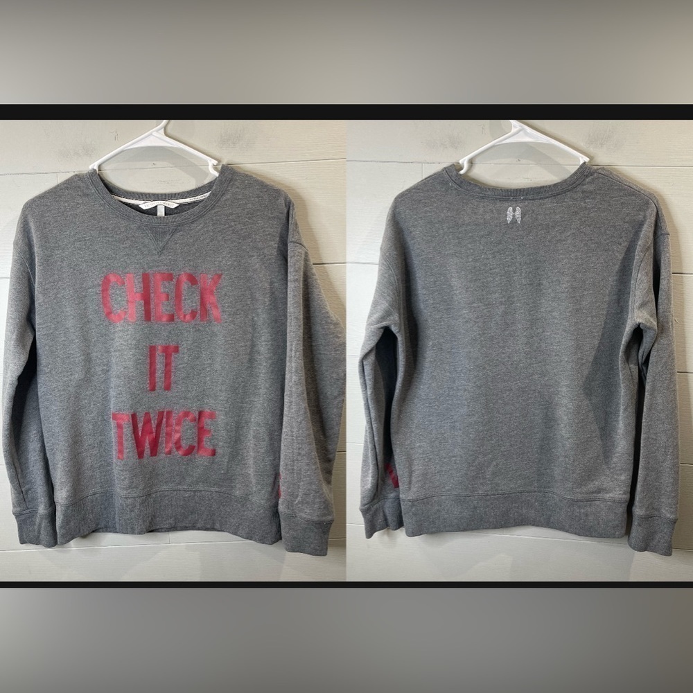 Victoria’s Secret | Crew Neck Sweatshirt Christmas Check It Twice Size Small